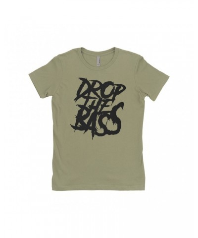 Music Life Ladies' Boyfriend T-Shirt | Drop The Bass Shirt $8.05 Shirts