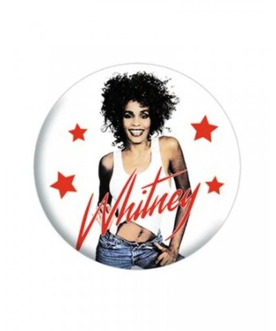 Whitney Houston Denim Pose 1.5 inch Button $10.24 Accessories