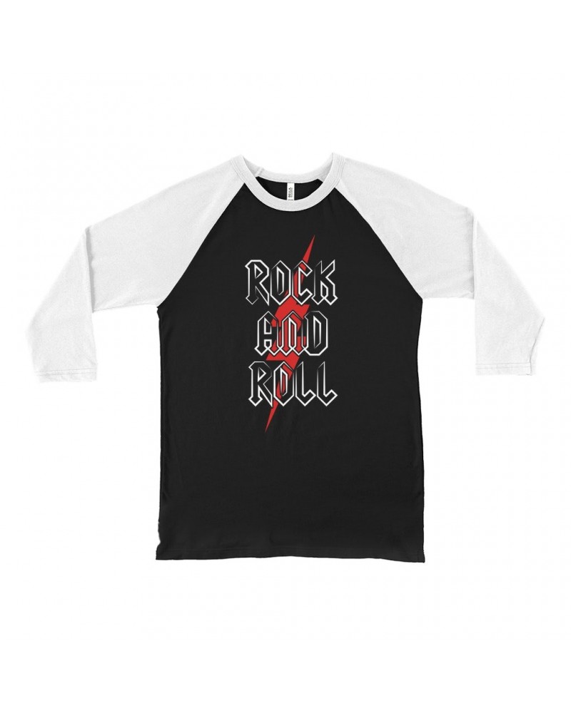 Music Life 3/4 Sleeve Baseball Tee | Rock n' Roll Bolt Shirt $10.50 Shirts