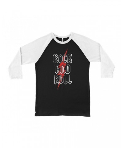 Music Life 3/4 Sleeve Baseball Tee | Rock n' Roll Bolt Shirt $10.50 Shirts