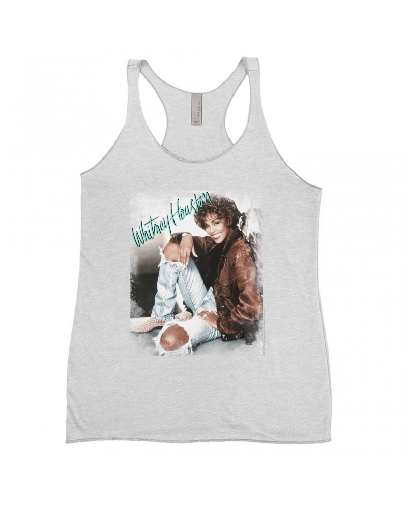 Whitney Houston Ladies' Tank Top | All The Man That I Need Single Photo Distressed Shirt $4.50 Shirts