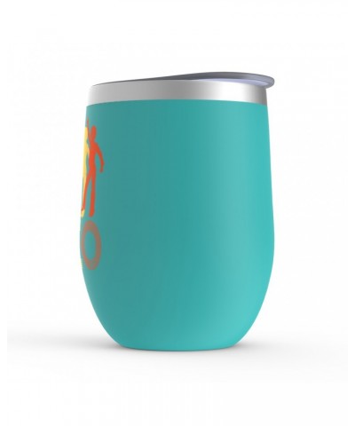 Music Life Wine Tumbler | Colorful Disco Design Distressed Stemless Wine Tumbler $10.85 Drinkware