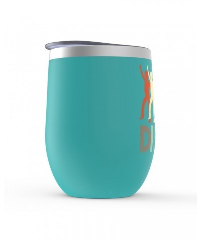 Music Life Wine Tumbler | Colorful Disco Design Distressed Stemless Wine Tumbler $10.85 Drinkware