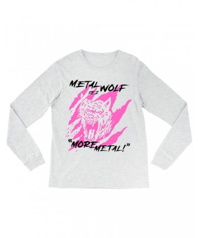 Music Life Long Sleeve Shirt | Metal Wolf Shirt $3.53 Shirts