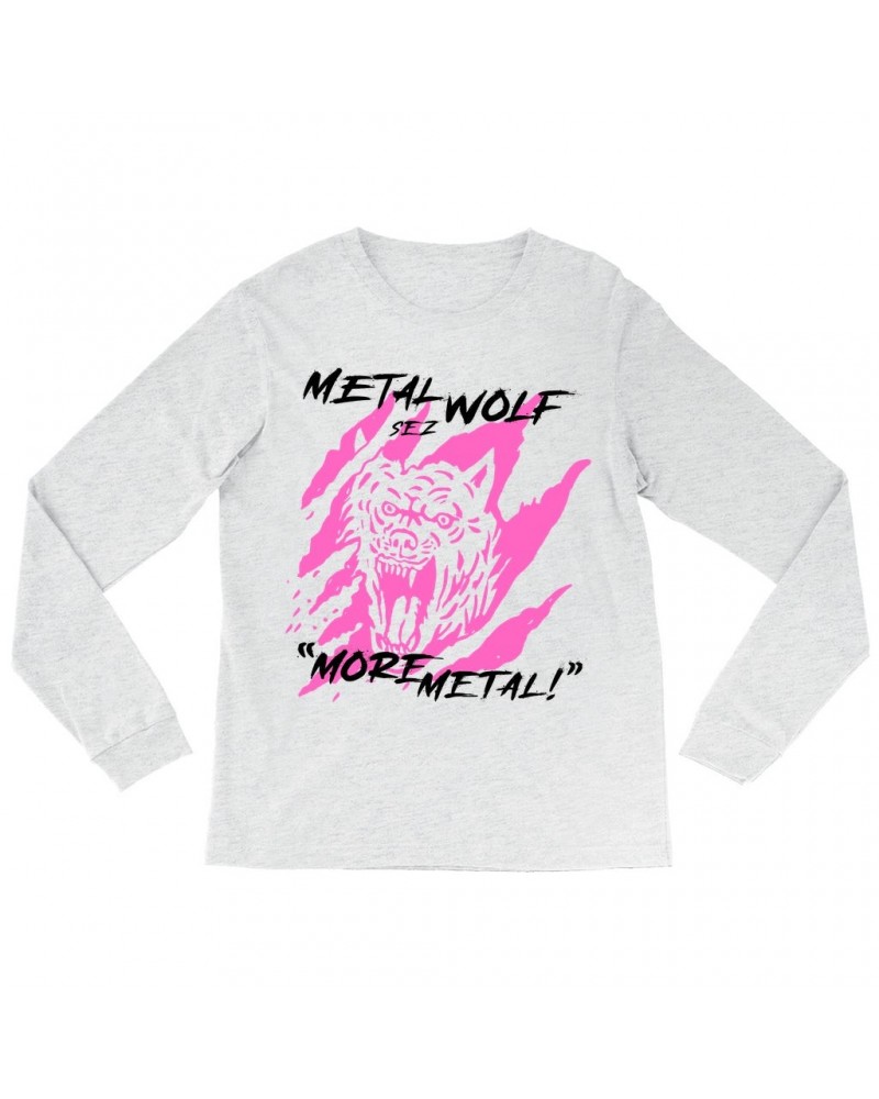 Music Life Long Sleeve Shirt | Metal Wolf Shirt $3.53 Shirts