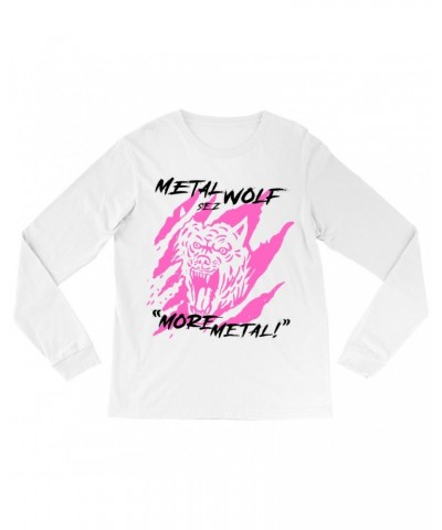 Music Life Long Sleeve Shirt | Metal Wolf Shirt $3.53 Shirts