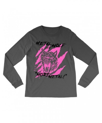 Music Life Long Sleeve Shirt | Metal Wolf Shirt $3.53 Shirts