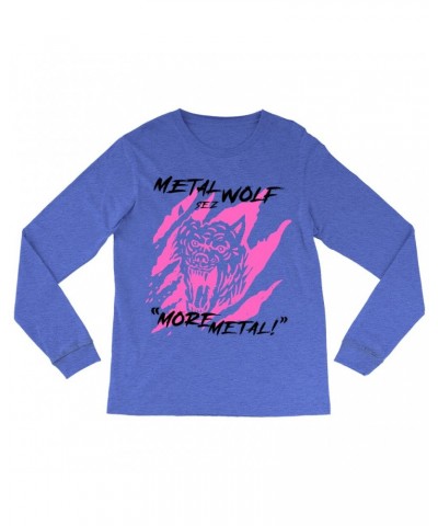 Music Life Long Sleeve Shirt | Metal Wolf Shirt $3.53 Shirts