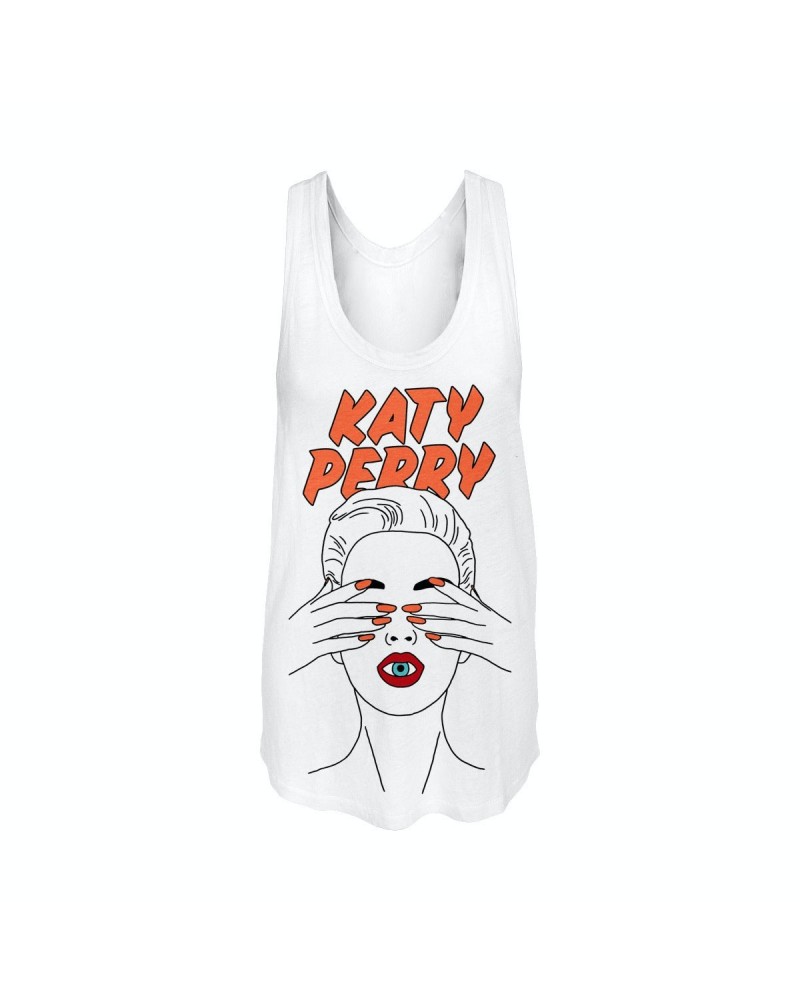 Katy Perry Tour Illustrated Eye White Tank $10.34 Shirts