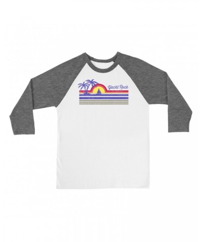 Music Life 3/4 Sleeve Baseball Tee | Yacht Rock Sunset Shirt $8.77 Shirts