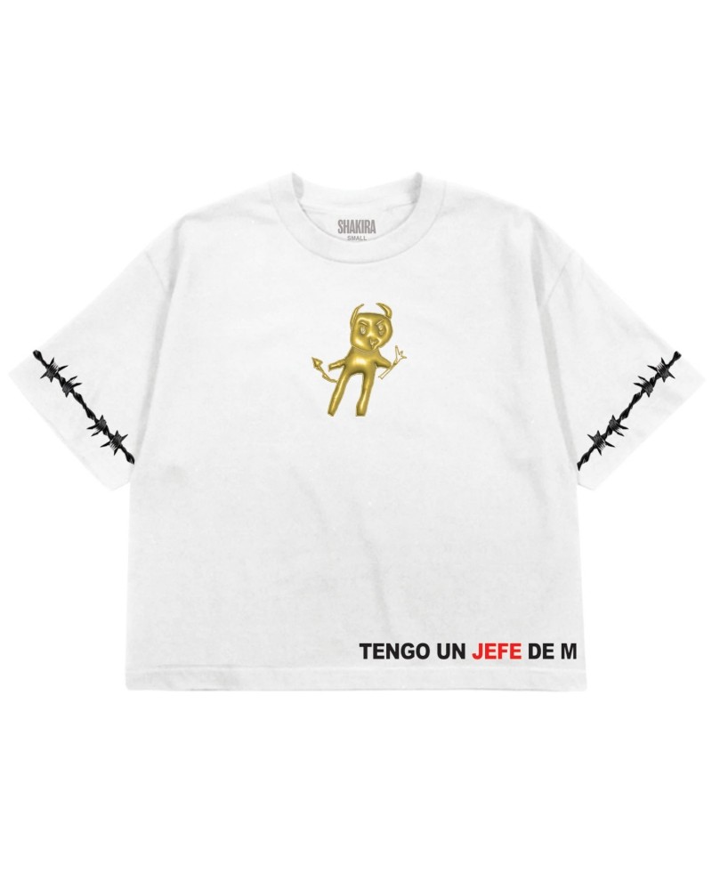 Shakira Tengo Un Jefe De M Crop T-shirt - White $5.54 Shirts