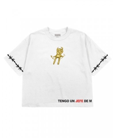 Shakira Tengo Un Jefe De M Crop T-shirt - White $5.54 Shirts